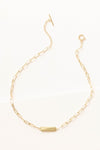 Gold Plate Oval Chain Necklace