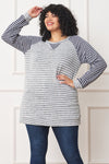 Stripe Two Tone Tunic - Extra Sassy Size Exclusive