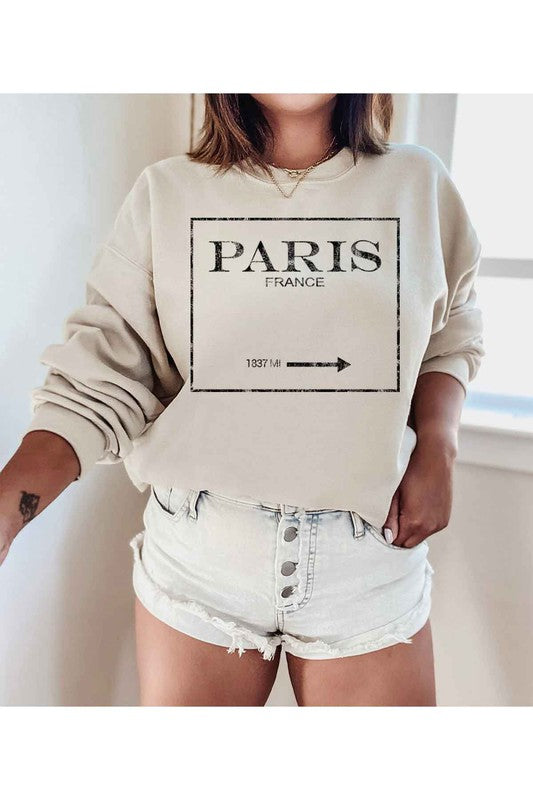 Paris France Graphic Sweatshirt - Extra Sassy Size Exclusive