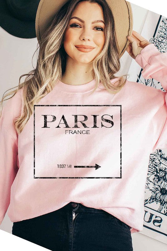 Paris France Graphic Sweatshirt - Extra Sassy Size Exclusive