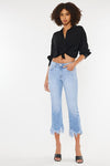 Kan Can High Rise Crop Bootcut Denim Pants - Petite Length