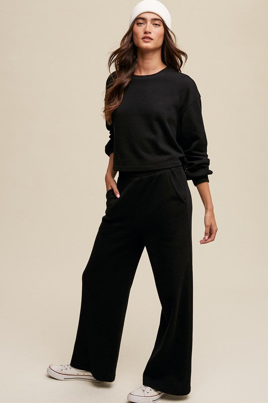 Knit Sweatshirt & Pants Athleisure Lounge Sets