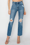 RISEN High Rise Distressed Ankle Jeans - Petite Length