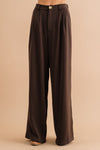 High Waist Wide Leg Trouser Pants