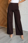 Magic Wide Leg Pants in Chocolate - 31" inseam