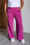 Resort & Lounge Travel Wide Leg Crop Pant in Magenta